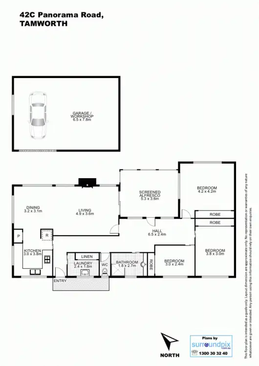 Floorplan of Homely house listing, 42B & 42C Panorama Road, Tamworth NSW 2340