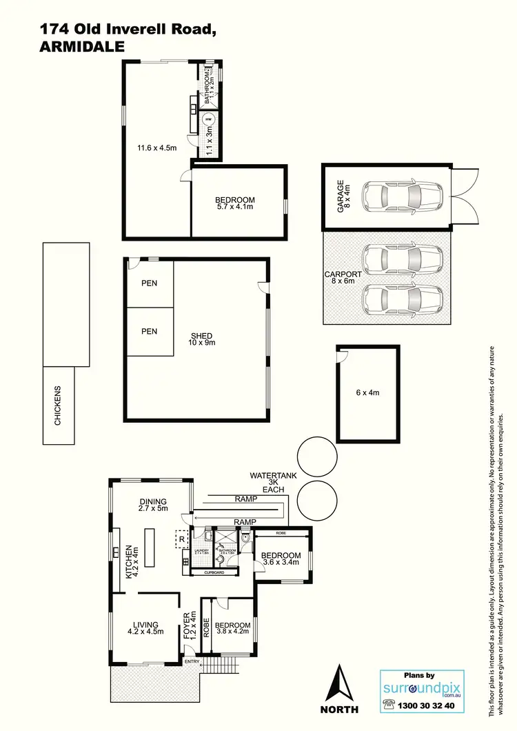 Floorplan of Homely house listing, 174 Old Inverell Road, Armidale NSW 2350