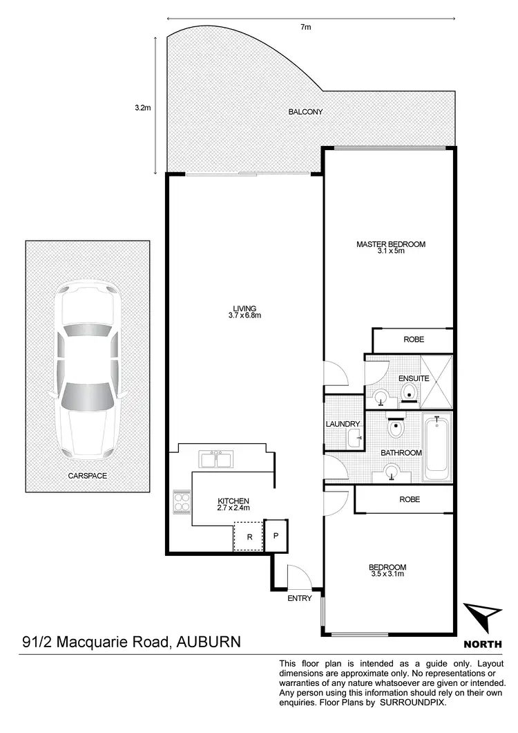 Floorplan of Homely unit listing, 91/2 Macquarie Road, Auburn NSW 2144