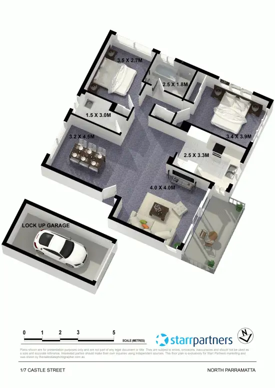 Floorplan of Homely unit listing, 1/7 Castle Street, North Parramatta NSW 2151