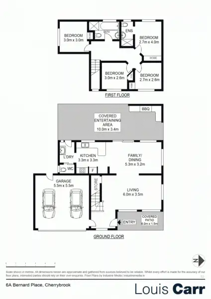 Floorplan of Homely house listing, 6a Bernard Place, Cherrybrook NSW 2126