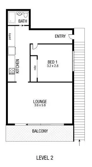 Floorplan of Homely apartment listing, 6/92 Sydney Road, Coburg VIC 3058