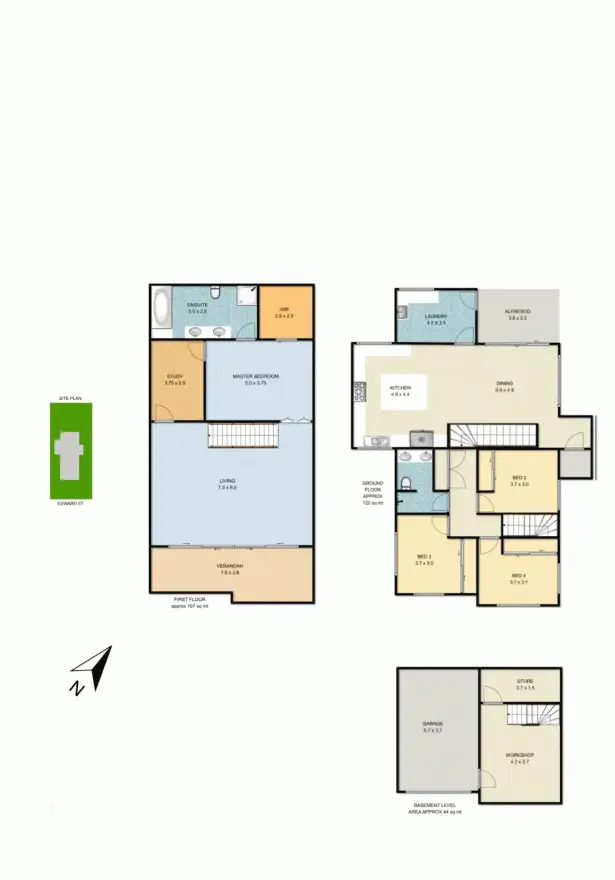 Floorplan of Homely house listing, 60 Edward Street, Merewether NSW 2291