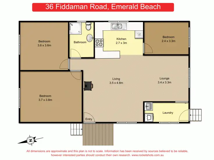 Floorplan of Homely house listing, 36 Fiddaman Road, Emerald Beach NSW 2456