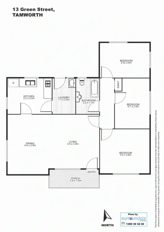 Floorplan of Homely house listing, 13 Green Street, Tamworth NSW 2340