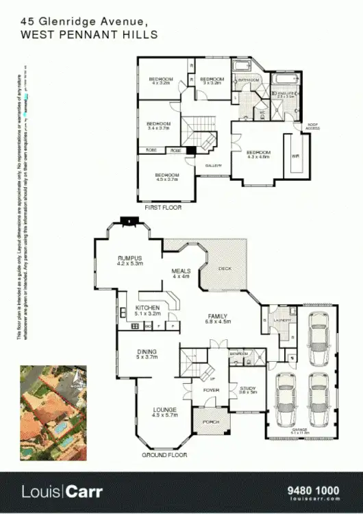 Floorplan of Homely house listing, 45 Glenridge Avenue, West Pennant Hills NSW 2125