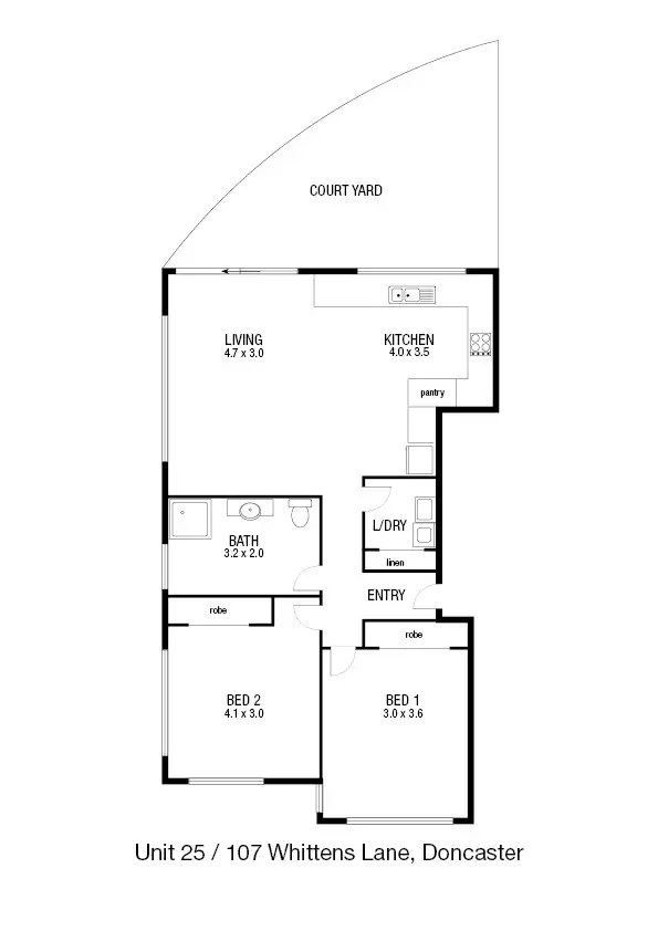 Floorplan of Homely apartment listing, 25/107 Whittens Lane, Doncaster VIC 3108