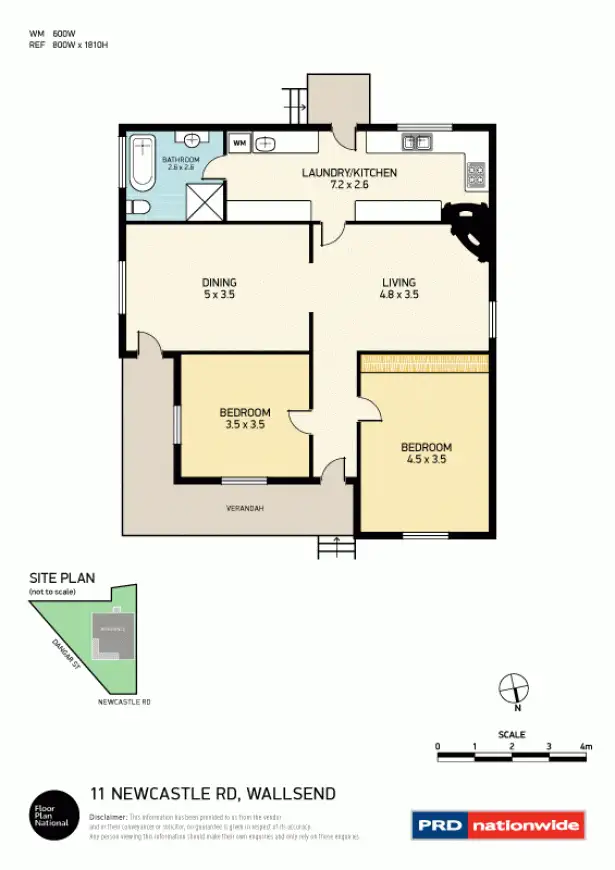 Floorplan of Homely house listing, 11 Newcastle Road, Wallsend NSW 2287