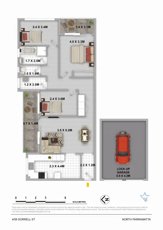 Floorplan of Homely unit listing, 4/55 Sorrell Street, North Parramatta NSW 2151