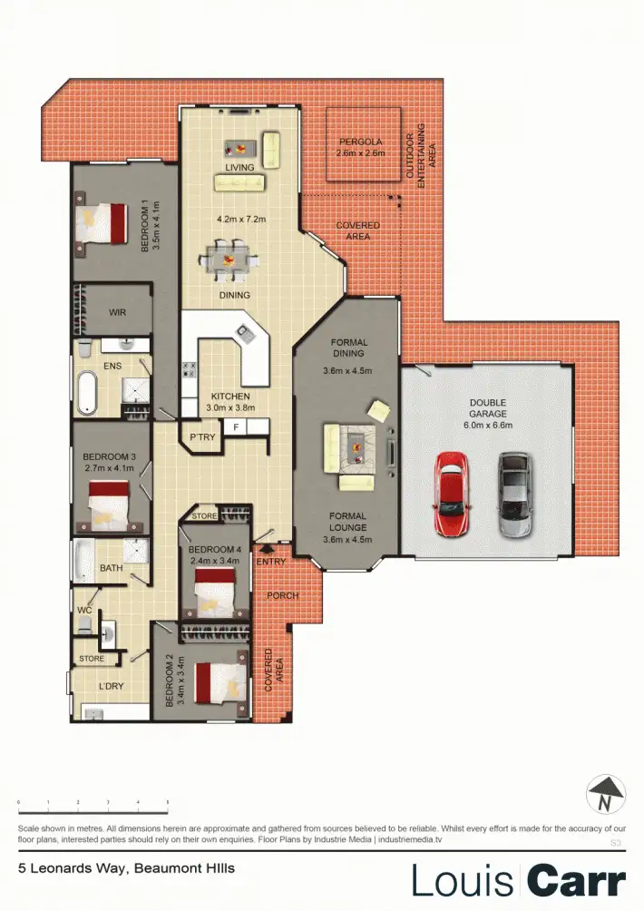 Floorplan of Homely house listing, 5 Leonards Way, Beaumont Hills NSW 2155