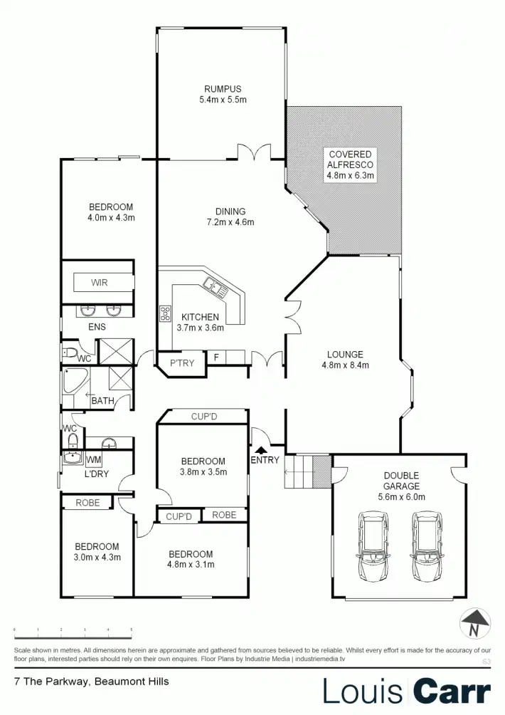 Floorplan of Homely house listing, 7 The Parkway, Beaumont Hills NSW 2155