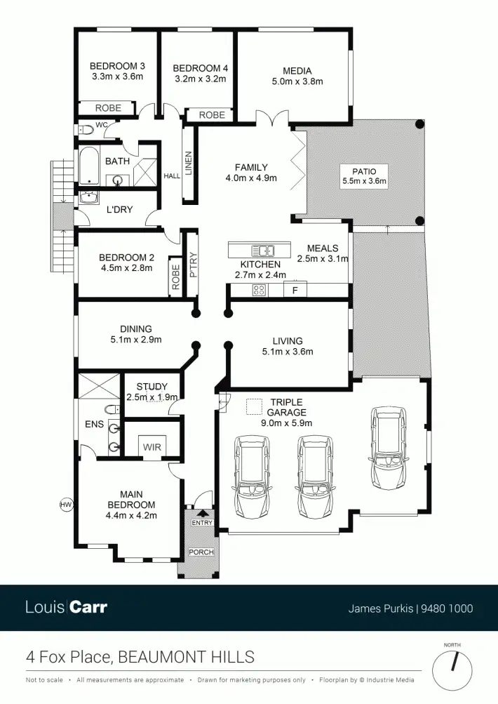 Floorplan of Homely house listing, 4 Fox Pl, Beaumont Hills NSW 2155