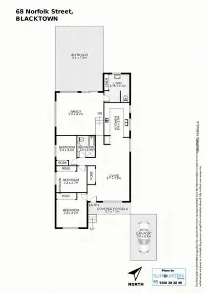 Floorplan of Homely house listing, 68 Norfolk Street, Blacktown NSW 2148