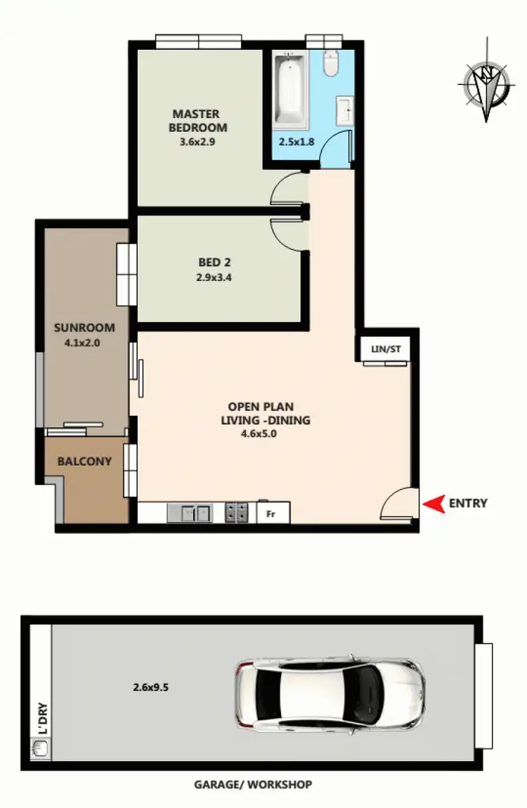Floorplan of Homely unit listing, 11/52 Wentworth Avenue, Mascot NSW 2020