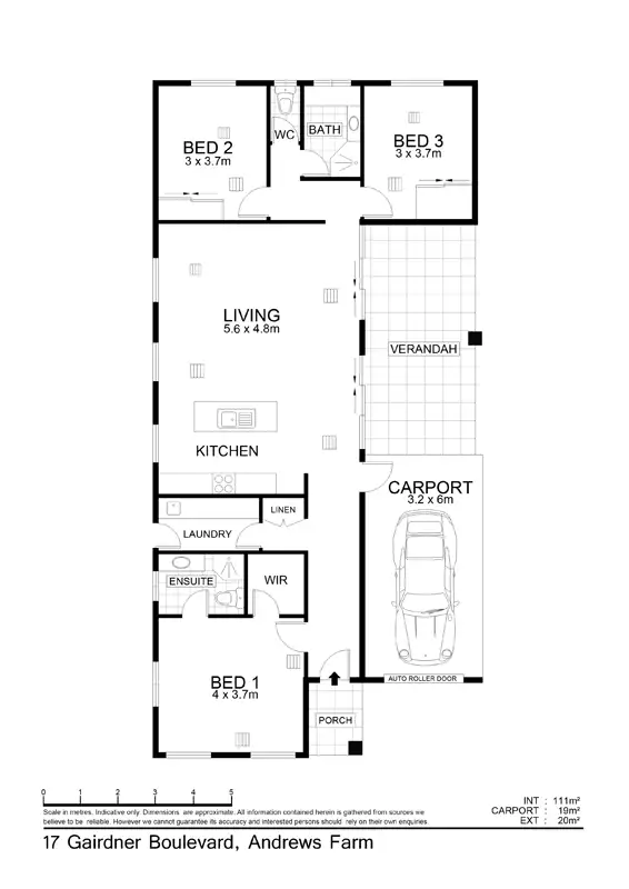 Floorplan of Homely house listing, 17 Gairdner Bvd, Andrews Farm SA 5114
