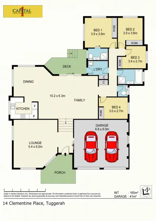 Floorplan of Homely house listing, 14 Clementine Place, Mardi NSW 2259
