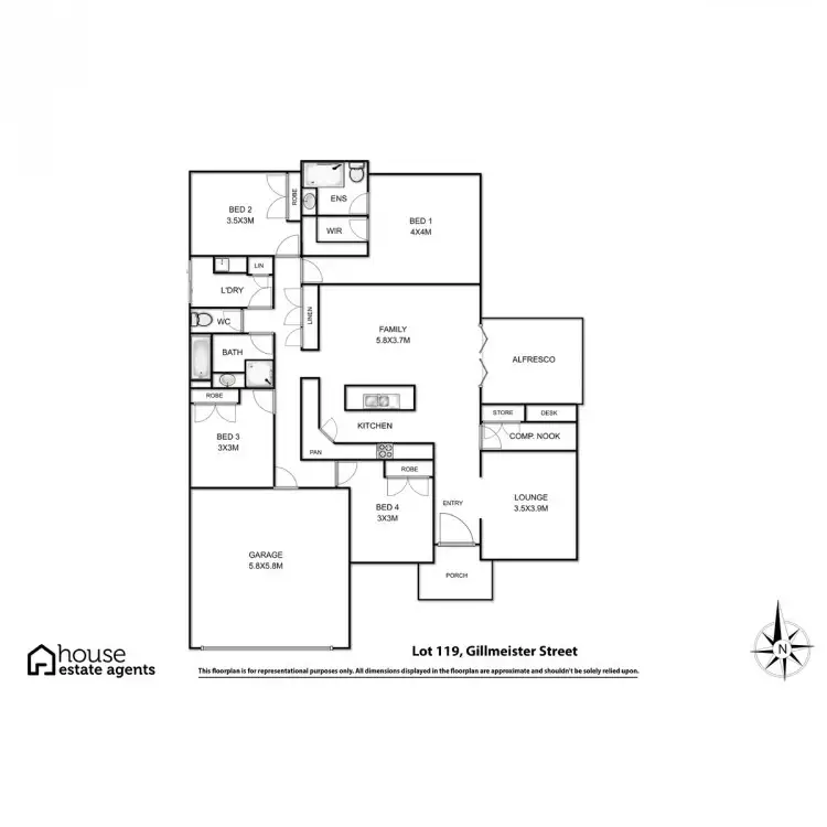 Floorplan of Homely house listing, 14 Gillmeister Street, Highfields QLD 4352