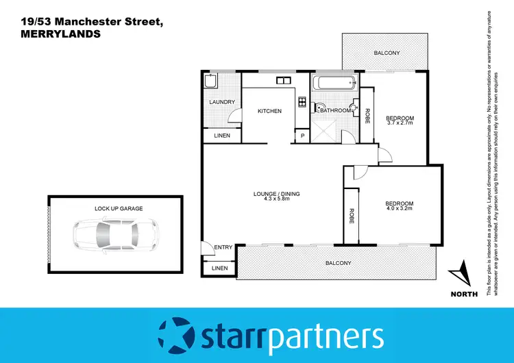 Floorplan of Homely unit listing, 19/53-57 Manchester Street, Merrylands NSW 2160
