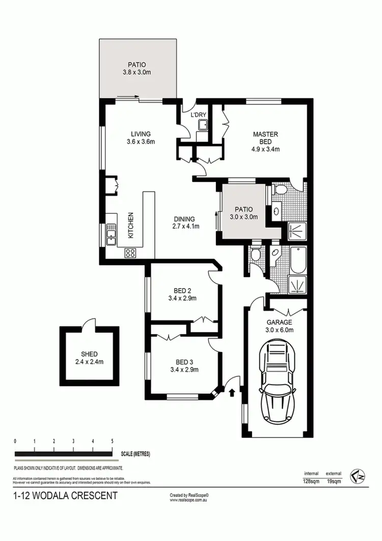Floorplan of Homely villa listing, 1/12 Wodala Crescent, Bracken Ridge QLD 4017