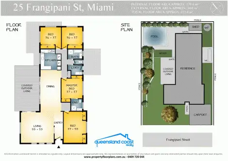 Floorplan of Homely house listing, 25 Frangipani Street, Miami QLD 4220