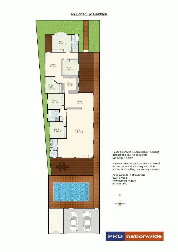 Floorplan of Homely house listing, 46 Hobart Road, New Lambton NSW 2305
