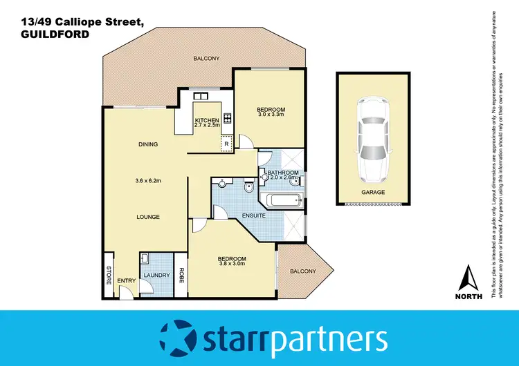 Floorplan of Homely unit listing, 13/49-51 Calliope Street, Guildford NSW 2161