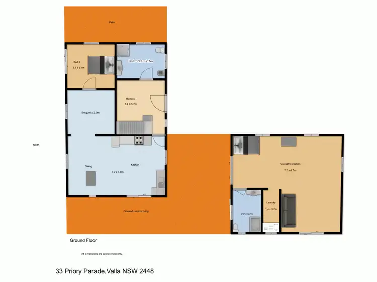 Floorplan of Homely rural property listing, 33 Priory Parade, Valla NSW 2448