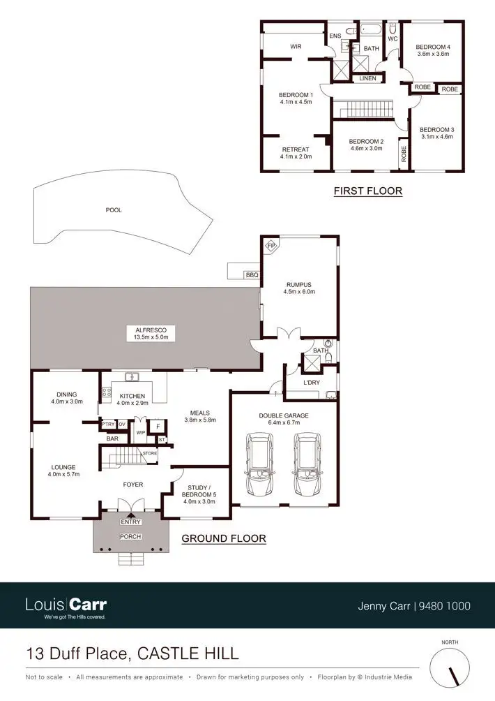 Floorplan of Homely house listing, 13 Duff Place, Castle Hill NSW 2154