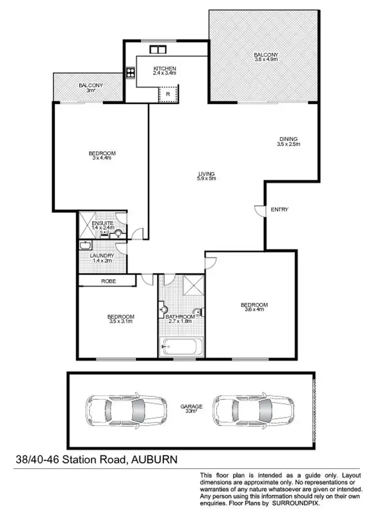 Floorplan of Homely unit listing, 38/40-46 Station Road, Auburn NSW 2144