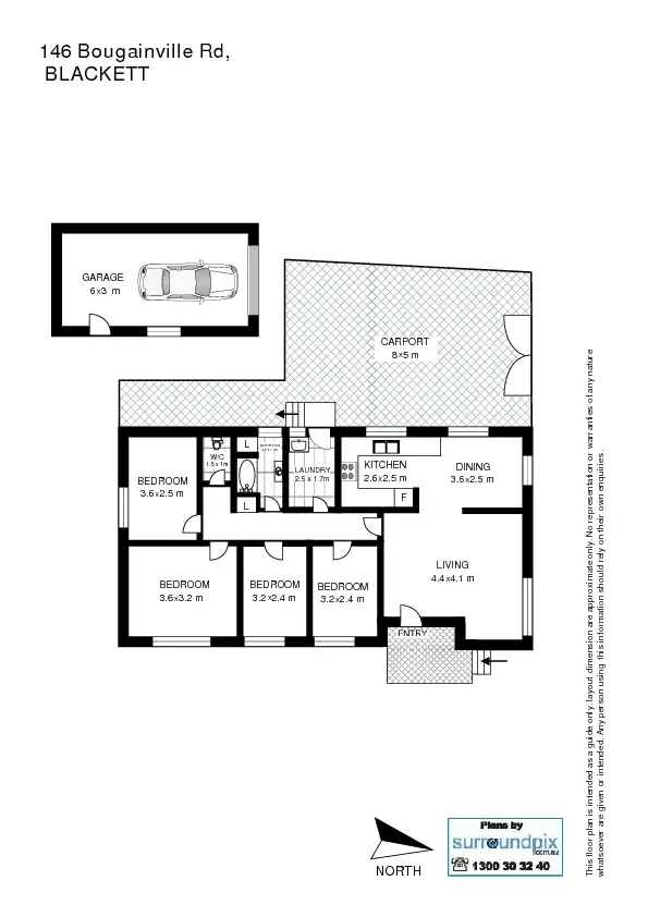 Floorplan of Homely house listing, 146 Bouganville Road, Blackett NSW 2770