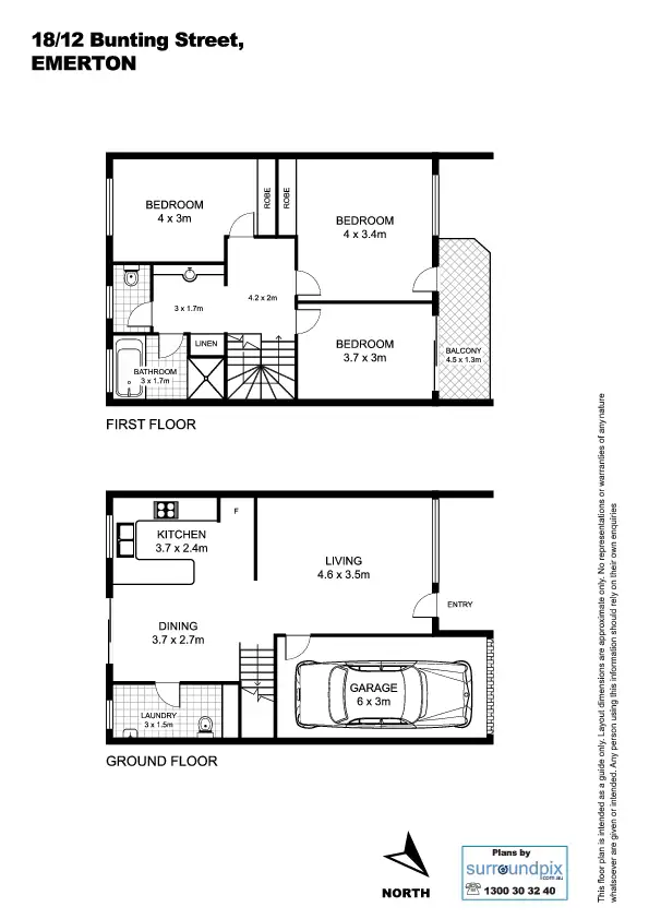 Floorplan of Homely house listing, 18/12 Bunting Street, Emerton NSW 2770