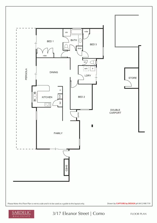 Floorplan of Homely house listing, 3/17 Eleanor Street, Como WA 6152
