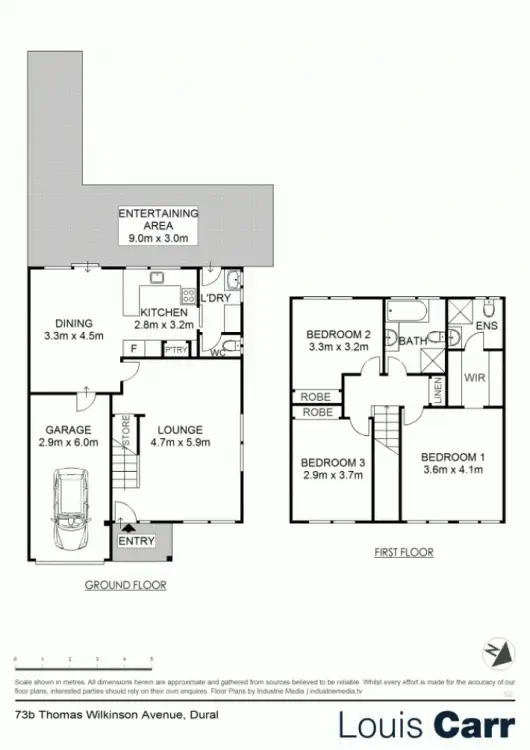 Floorplan of Homely semi-detached listing, 73b Thomas Wilkinson Avenue, Dural NSW 2158