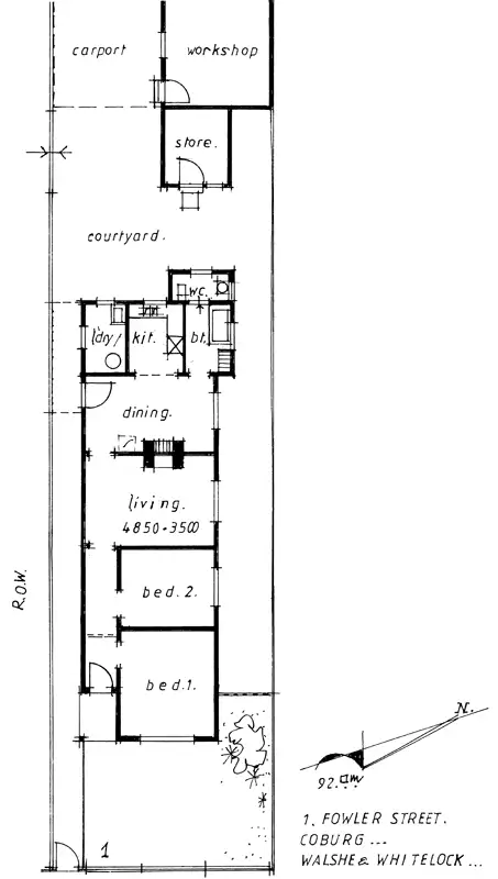 Floorplan of Homely house listing, 1 Fowler st, Coburg VIC 3058