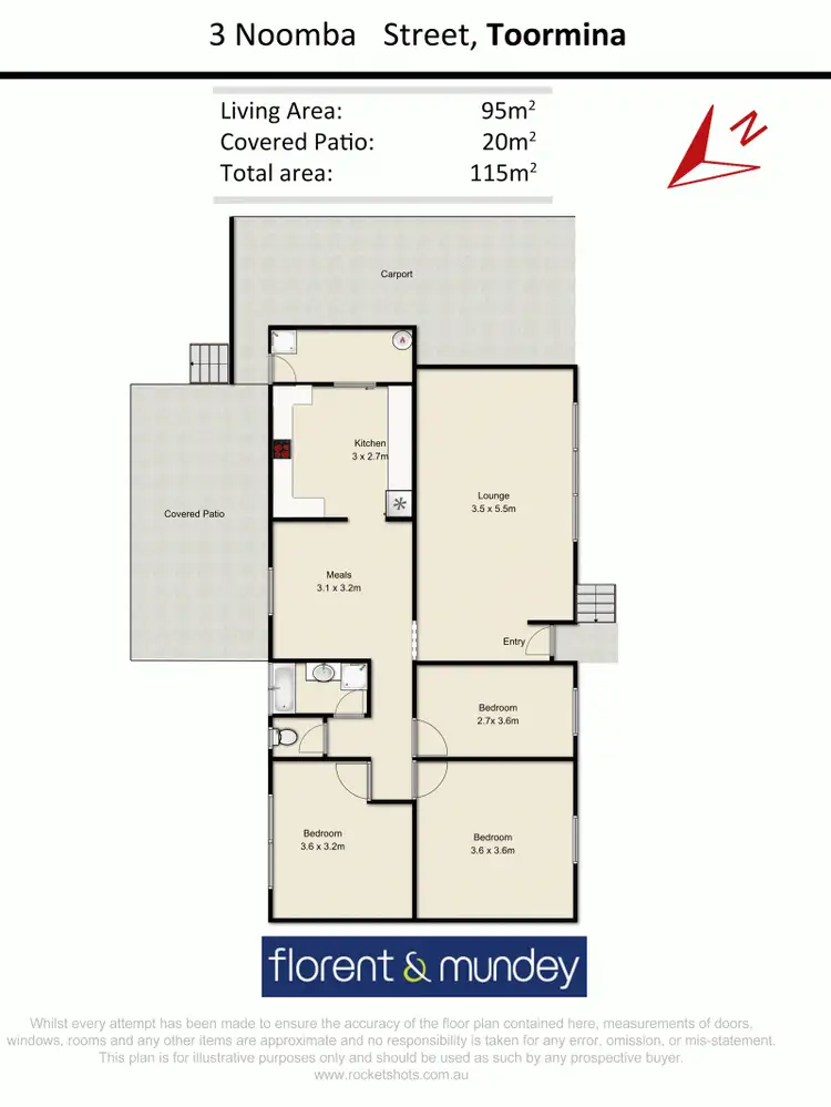 Floorplan of Homely house listing, 3 Noomba St, Toormina NSW 2452