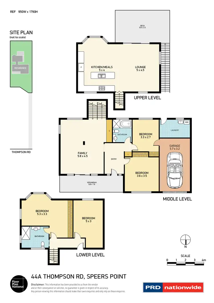 Floorplan of Homely house listing, 44a Thompson Road, Speers Point NSW 2284