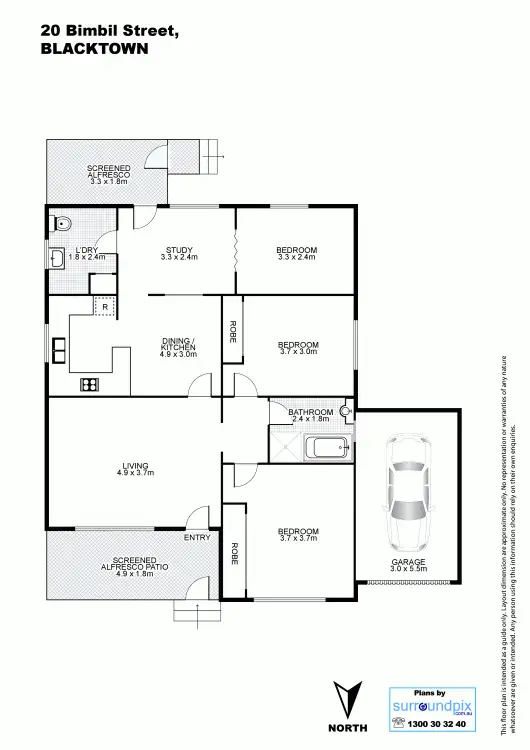 Floorplan of Homely house listing, 20 Bimbil Street, Blacktown NSW 2148