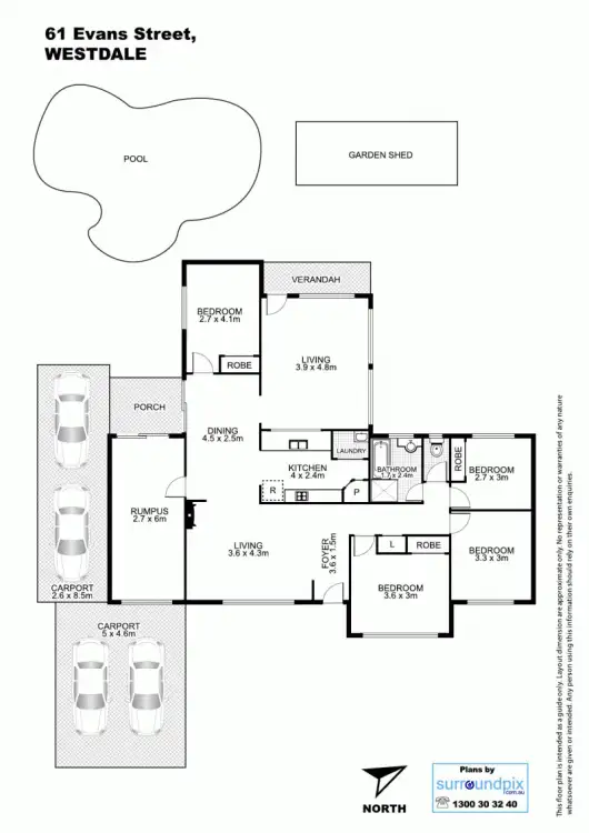 Floorplan of Homely house listing, 61 Evans Street, Tamworth NSW 2340