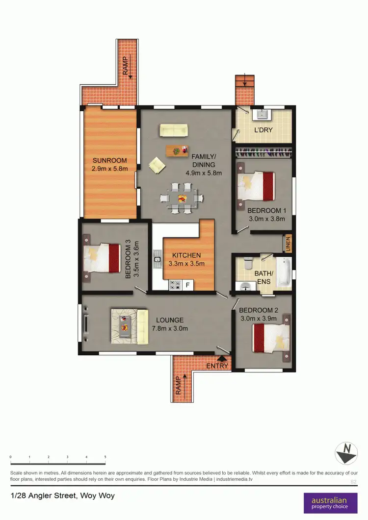 Floorplan of Homely villa listing, 1 /28 Angler Street, Woy Woy NSW 2256