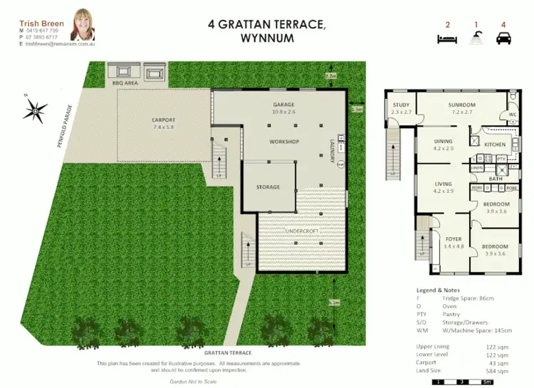 Floorplan of Homely house listing, 4 Grattan Tce, Wynnum QLD 4178