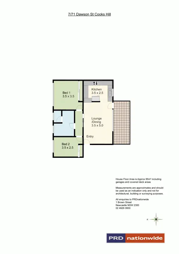Floorplan of Homely unit listing, 7/71 Dawson Street, Cooks Hill NSW 2300