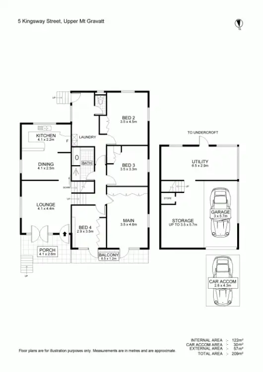 Floorplan of Homely house listing, 5 Kingsway Street, Upper Mount Gravatt QLD 4122