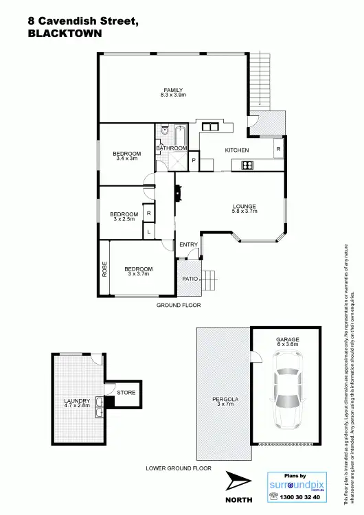 Floorplan of Homely house listing, 8 Cavendish Street, Blacktown NSW 2148