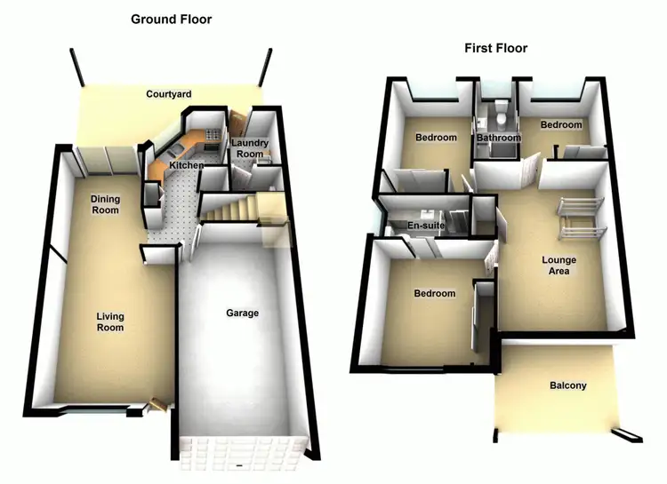 Floorplan of Homely townhouse listing, 2/55 Waverley Street, Annerley QLD 4103