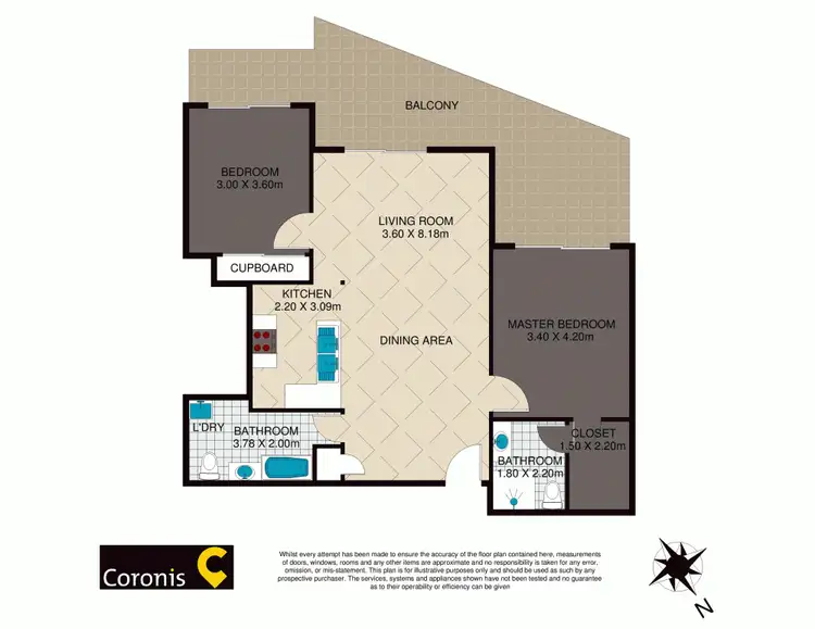 Floorplan of Homely unit listing, 302/16-20 Sanders Street, Upper Mount Gravatt QLD 4122