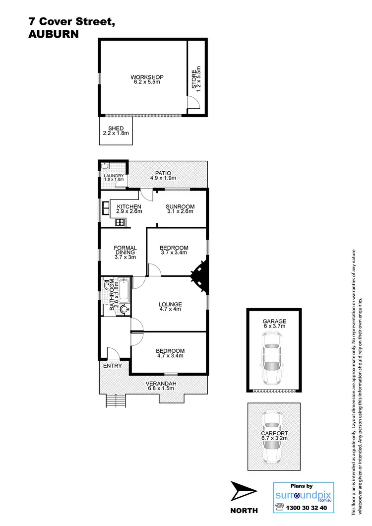 Floorplan of Homely house listing, 7 Cover St, Auburn NSW 2144