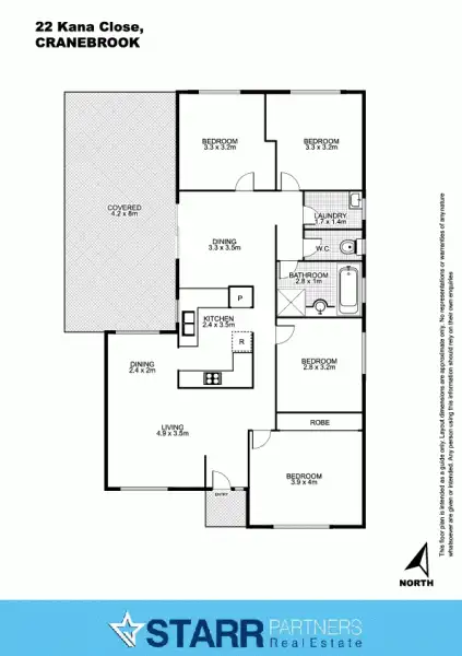 Floorplan of Homely house listing, 22 Kana Cl, Cranebrook NSW 2749