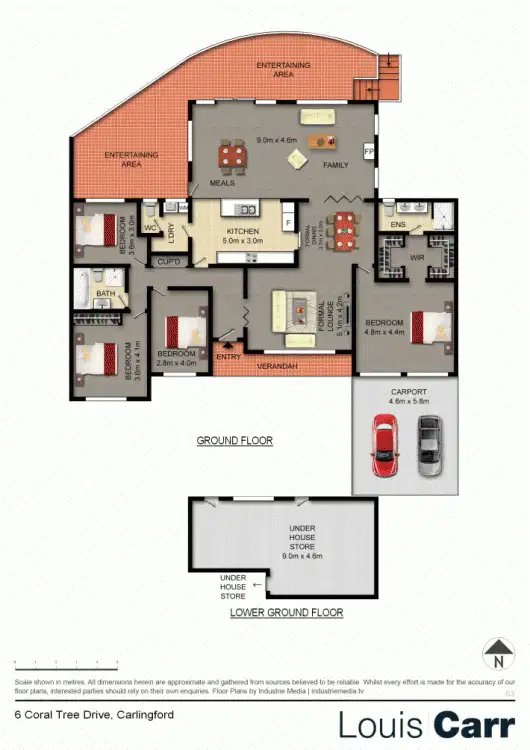 Floorplan of Homely house listing, 6 Coral Tree Drive, Carlingford NSW 2118