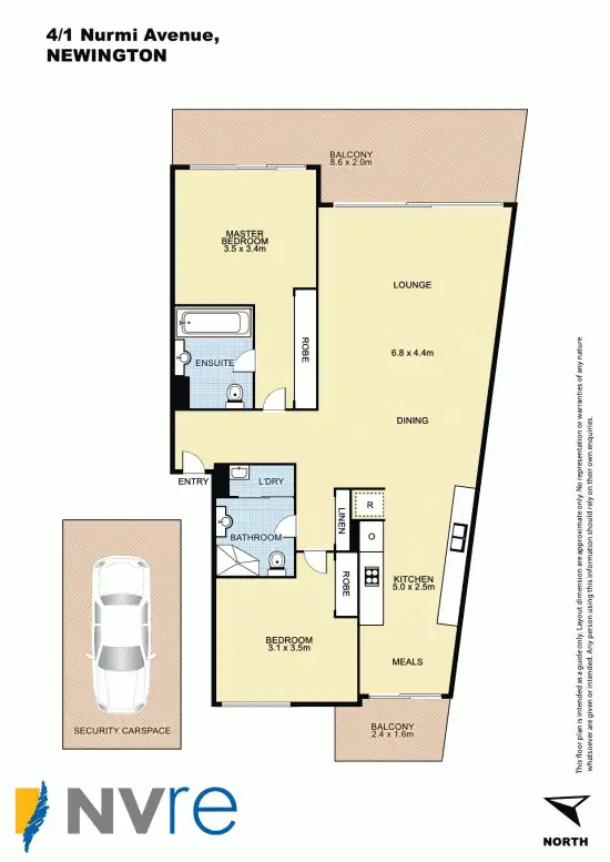 Floorplan of Homely unit listing, 4/1 Nurmi Avenue, Newington NSW 2127