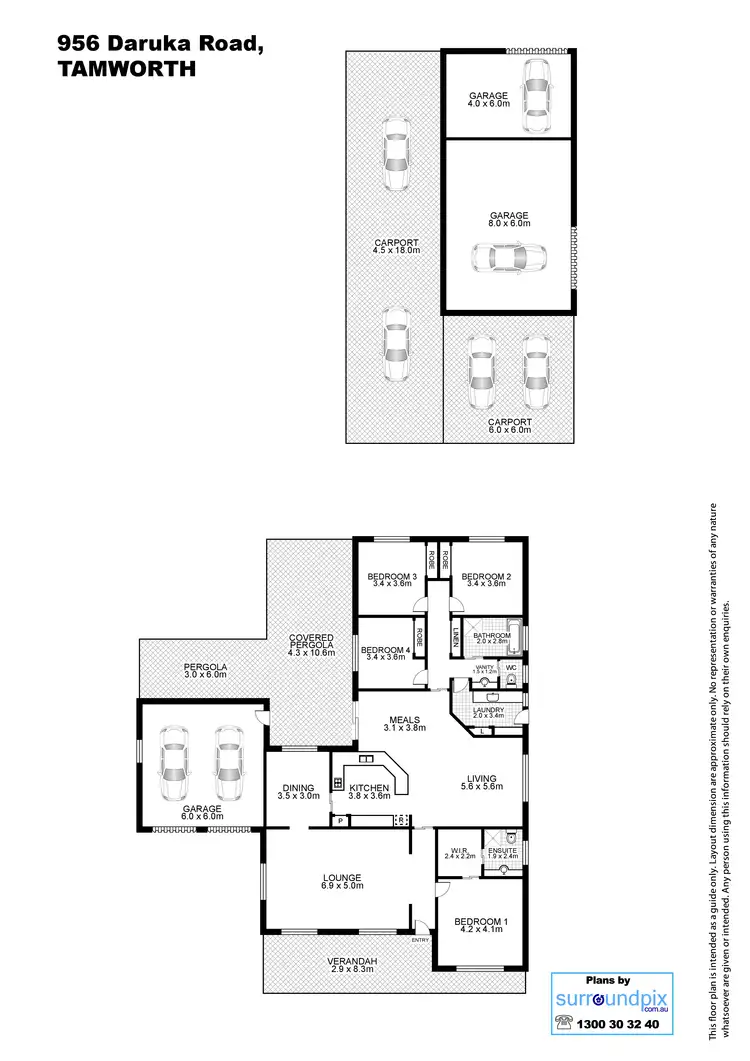 Floorplan of Homely house listing, 956 Daruka Rd, Tamworth NSW 2340